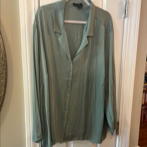 RACHEL Rachel Roy Olive Button-Up Top